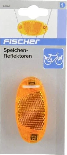 FISCHER Speichenreflektoren-Set 85400 orange StVZO 4 Stück Kunststoff