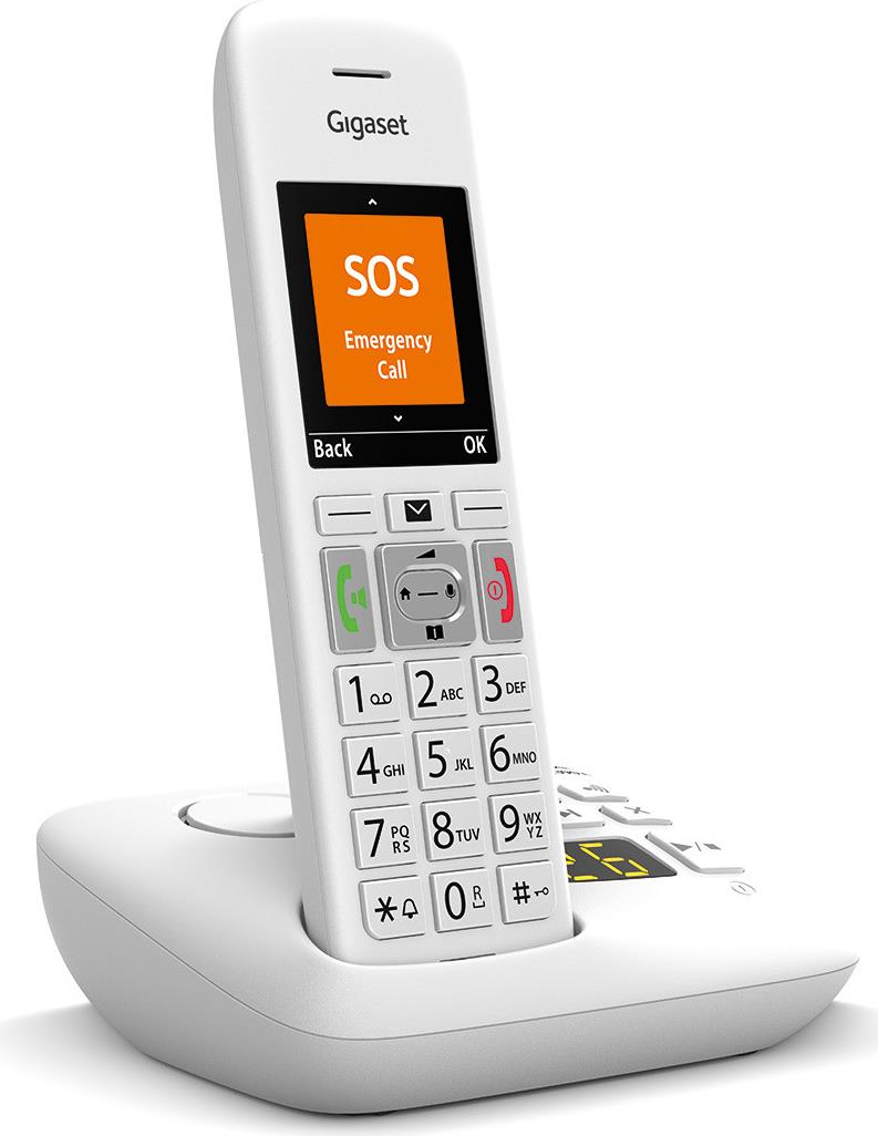 Gigaset E390A Schnurlostelefon Anrufbeantworter S30852-H2928-C102 mit Rufnummernanzeige