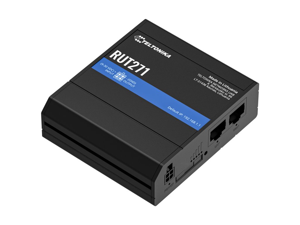 Teltonika RUT271 Wireless Router 2 Ports 100 Mbit/s Schwarz