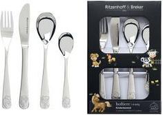 Ritzenhoff & Breker Kinderbesteck HOFTIERE, 4-teilig aus hochwertigem Edelstahl, mit Tiermotiven - 1 Stück (819144)