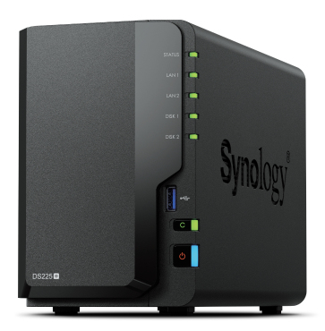 Synology Disk Station DS225+ NAS-Server 2 GB RAM Schwarz