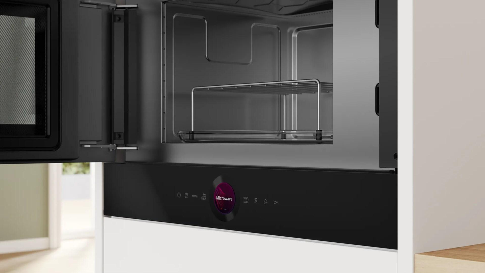 Bosch Serie 8 BEL7321B1 Mikrowelle Schwarz Kombi-Mikrowelle Arbeitsplatte 21 l 900 W (BEL7321B1)