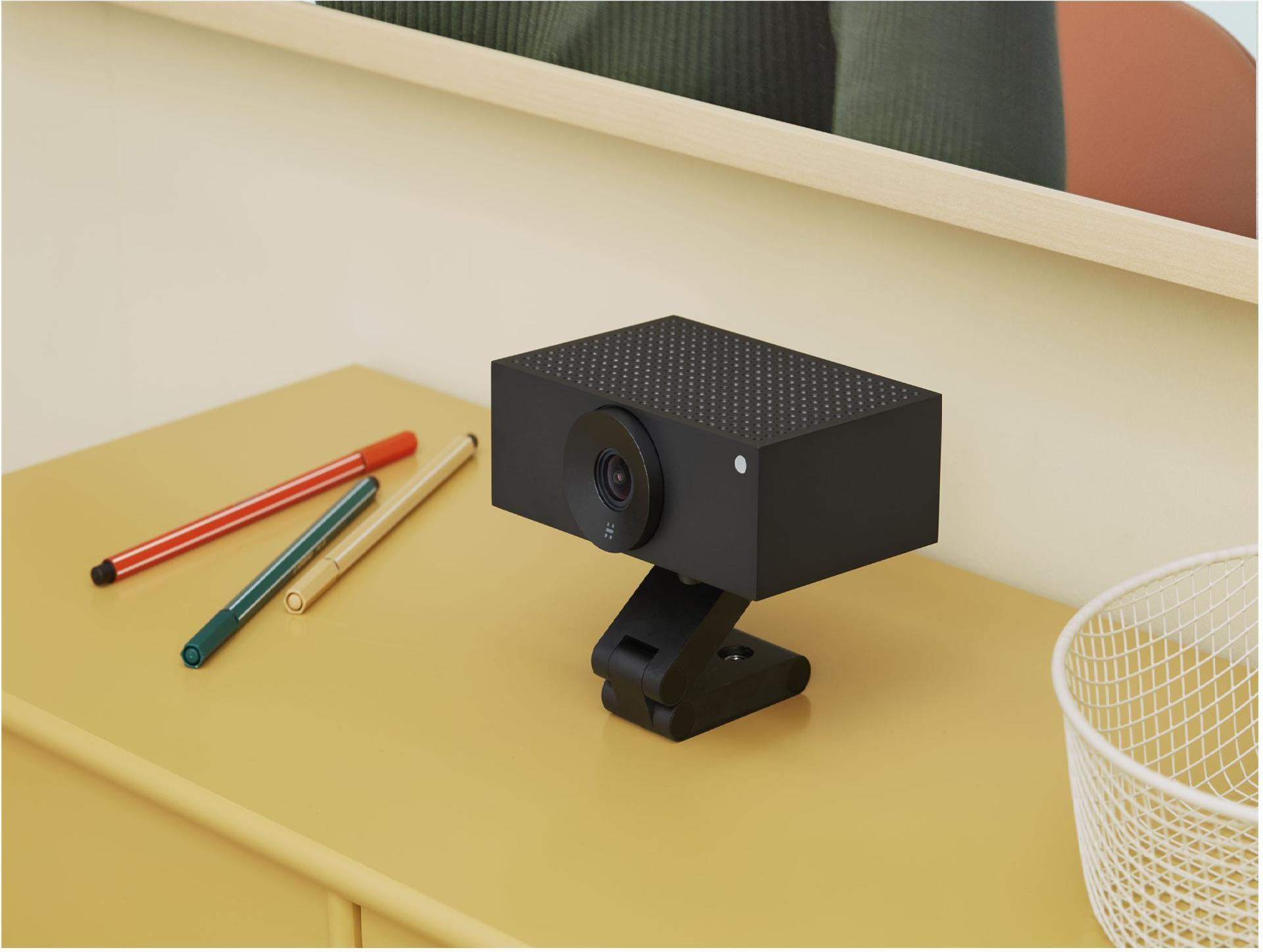 Huddly S1 Konferenzkamera Kit mit USB-Adapter 12 MP 1080p USB-C GbE PoE Mattschwarz