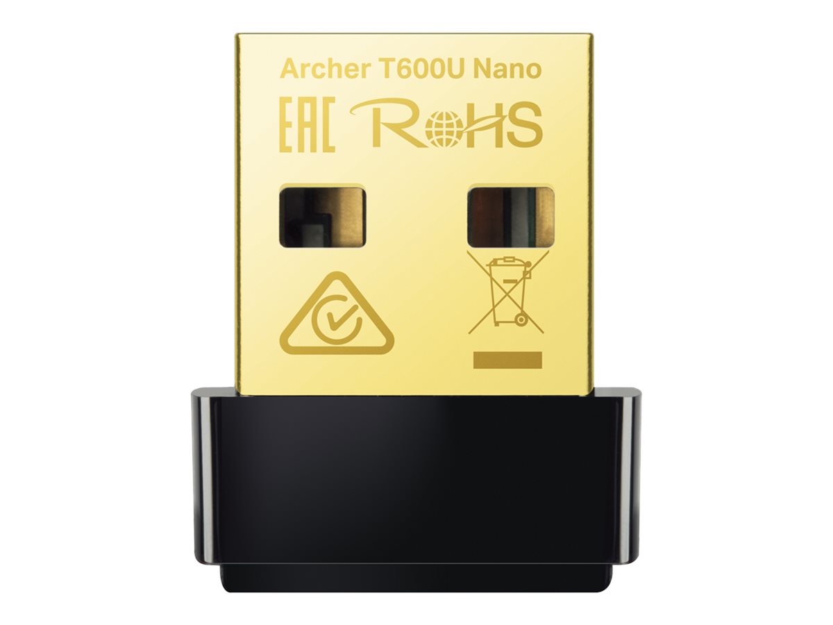 TP-Link Archer T600U Nano Netzwerkadapter USB 2.0 Wi-Fi 5 Dualband 600 Mbit/s Schwarz