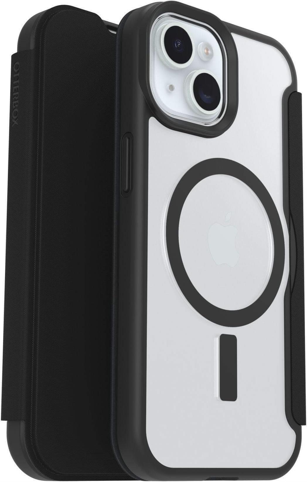 Otterbox React Folio MagSafe Series Case | Apple iPhone 15/14/13 | Black Crystal - transparent/schwarz | 77-97827 (77-97827)