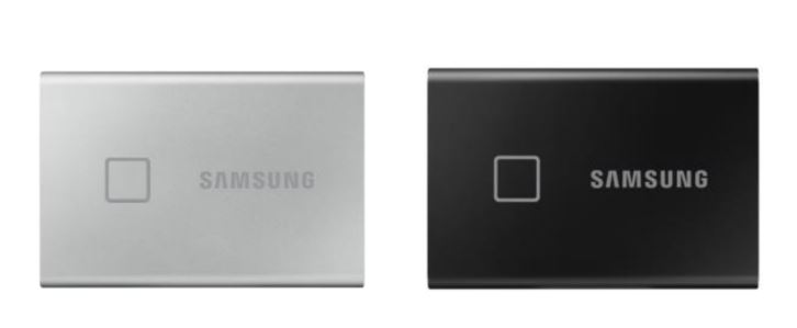 SAMSUNG Portable SSD T7 Touch 1TB extern USB 3.2 Gen.2 metallic silver (MU-PC1T0S/WW)