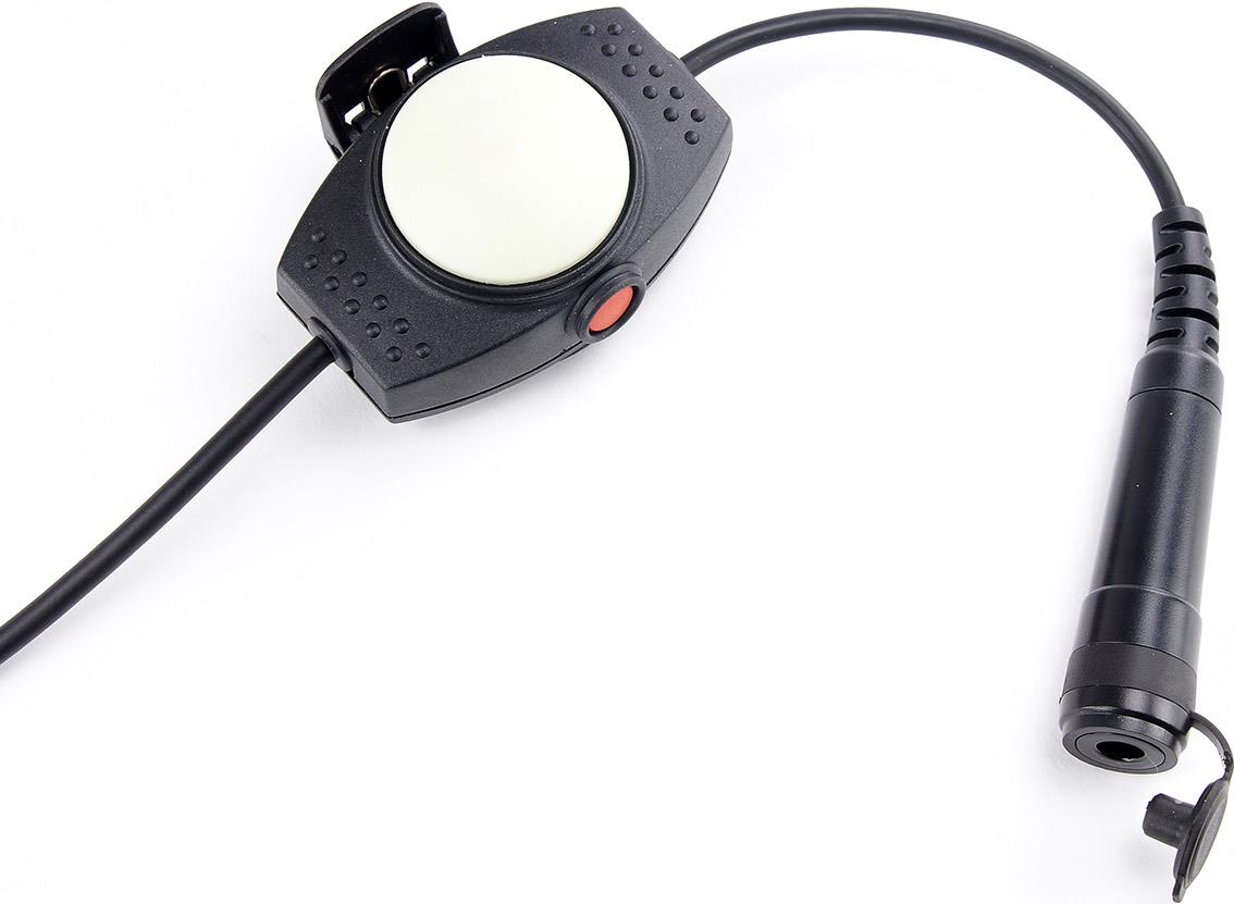 Imtradex PTT-8 Sendetaste, gelb, mit Notruf, mit Nexus-Buchse, für STP8/9000 Zum Einsatz von Headsets mit Nexus-Stecker am STP8/9000.nachleuchtend (06PTT8-86)