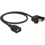 DeLOCK USB-Kabel USB (W) bis USB (W) Paneel montierbar (85459)