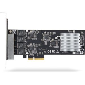 StarTech.com 4-Port 2.5Gbps NBASE-T PCIe Network Card, Intel I225-V Chip, Qua...