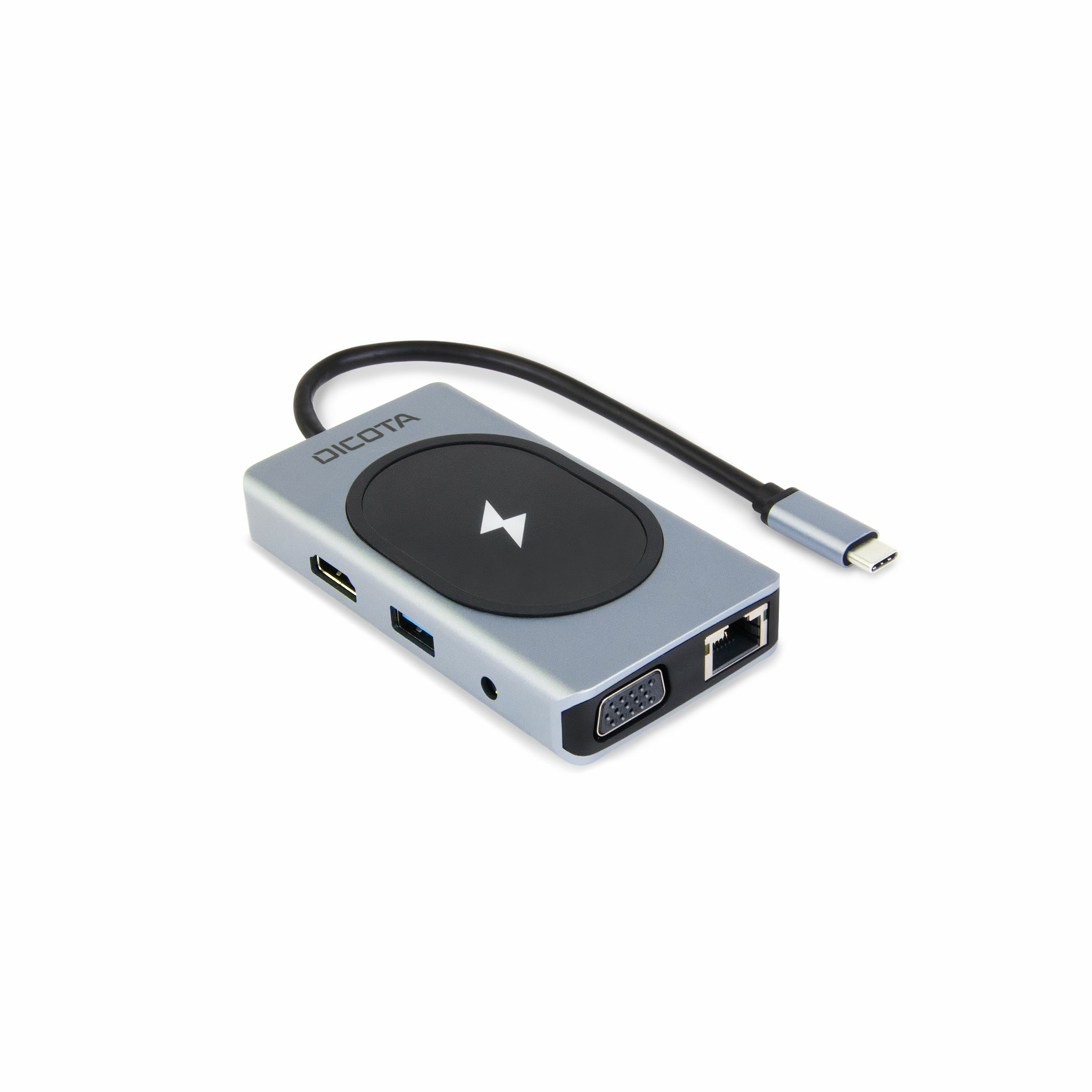 Dicota USB-C 10-in-1 Dockingstation 4K HDMI 100W Power Delivery Silber
