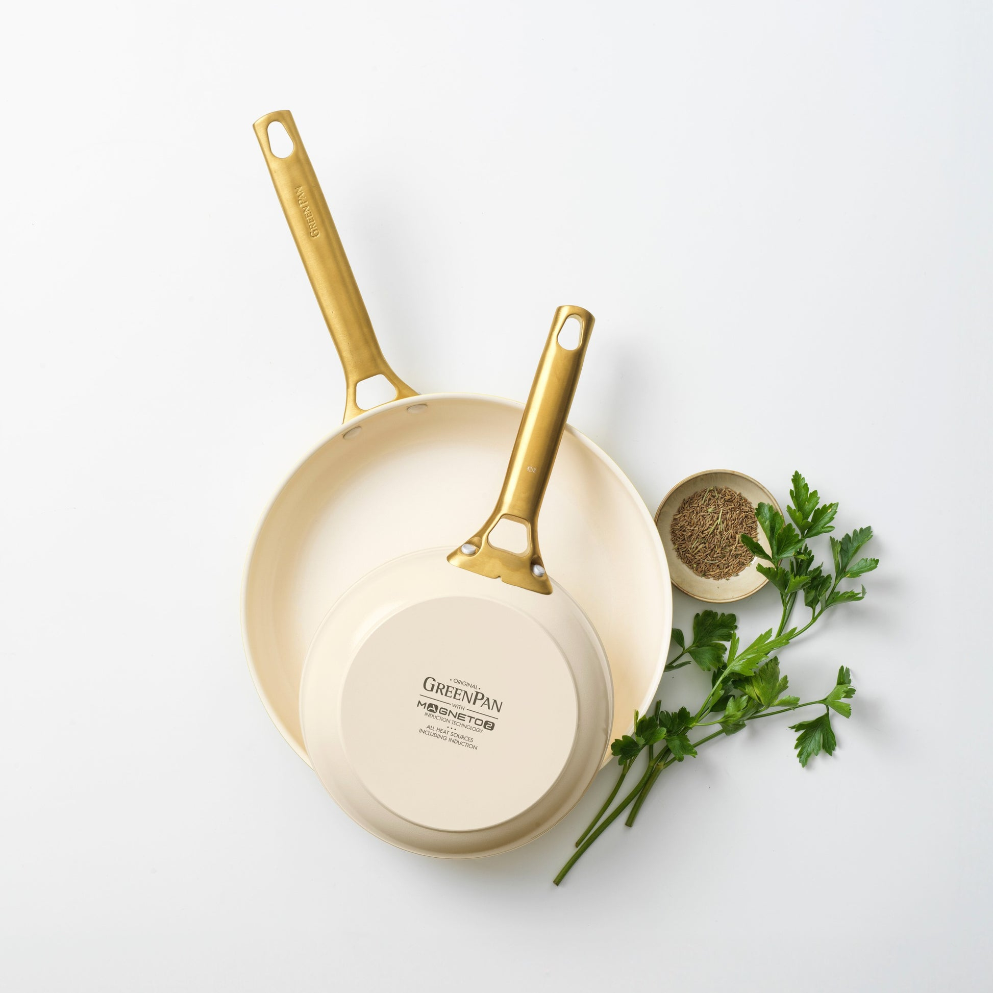 GreenPan Padova Reserve Bratpfannenset 2-tlg. Ø 20 + 26 cm Creme
