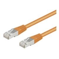 Wentronic Goobay CAT 5e Patchkabel, SF/UTP, Orange, 0.25 m - CCA Kupfergemisch (95209)