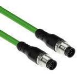 ACT Industrial 7.50 meters Sensor cable M12A 8-pin male to M12A 8-pin male, Ultraflex TPE cable, shielded (SC3867)