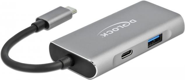 Delock Externer USB 3.2 Gen 2 USB Type-C™ Hub mit 3 x USB Typ-A und 1 x USB Type-C™ (63261)