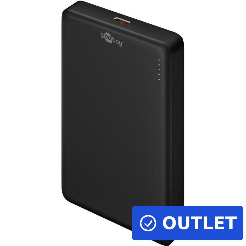 Goobay Magnetische Wireless Powerbank 10.000 mAh - haftet magnetisch an der Handyrückseite (70183) (geöffnet)