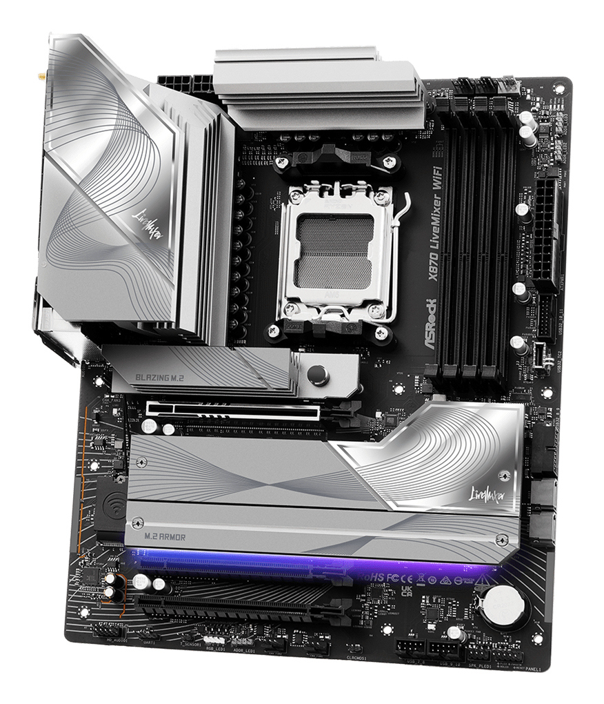ASRock X870 LiveMixer WiFi Mainboard AMD X870 ATX Schwarz