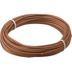 Wentronic Goobay Kupferlitze isoliert, Braun, 10 m - 1-adrig, mehrdrahtig (18 x 0,1 mm) (55040)
