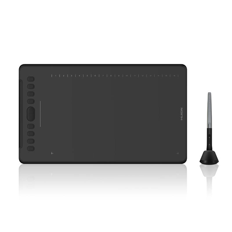 HUION H1161 Grafiktablett 5080 lpi 279,4 x 174,6 mm USB Typ-C Schwarz