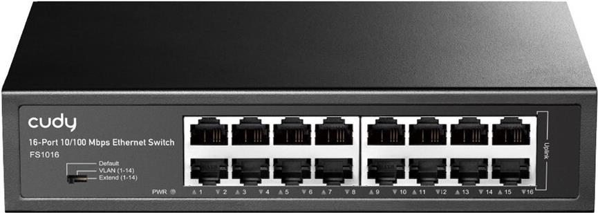 Cudy FS1016 Netzwerk-Switch Fast Ethernet (10/100) Schwarz (FS1016)