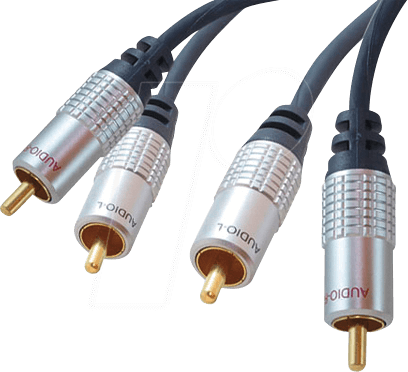 shiverpeaks sp-PROFESSIONAL Audio-Kabel 1 m 2 x RCA Blau - Chrom (SP40102-1)