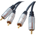 shiverpeaks sp-PROFESSIONAL Audio-Kabel 1 m 2 x RCA Blau - Chrom (SP40102-1)