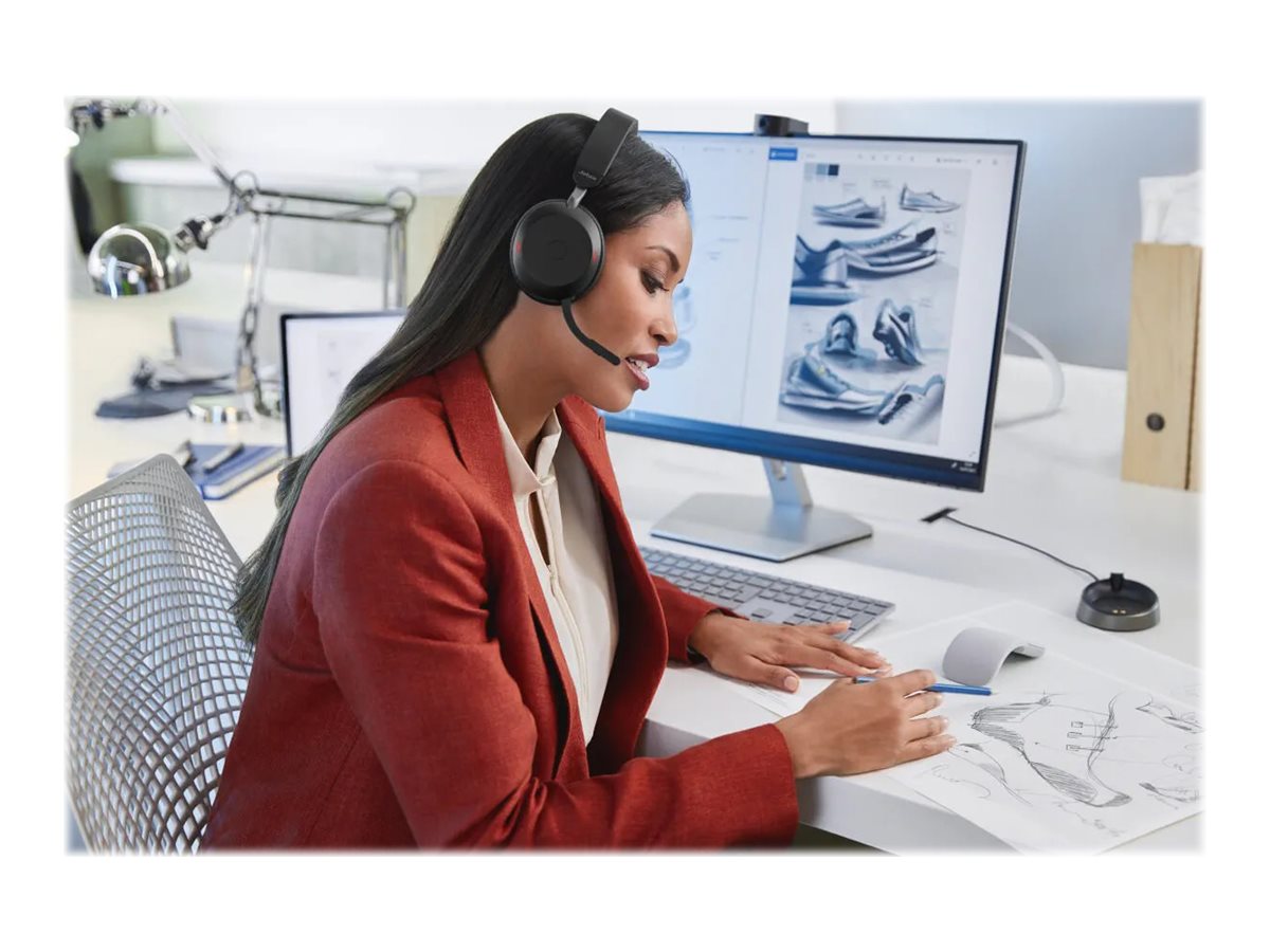 Jabra Evolve2 75 On-Ear Headset Bluetooth USB-C Schwarz