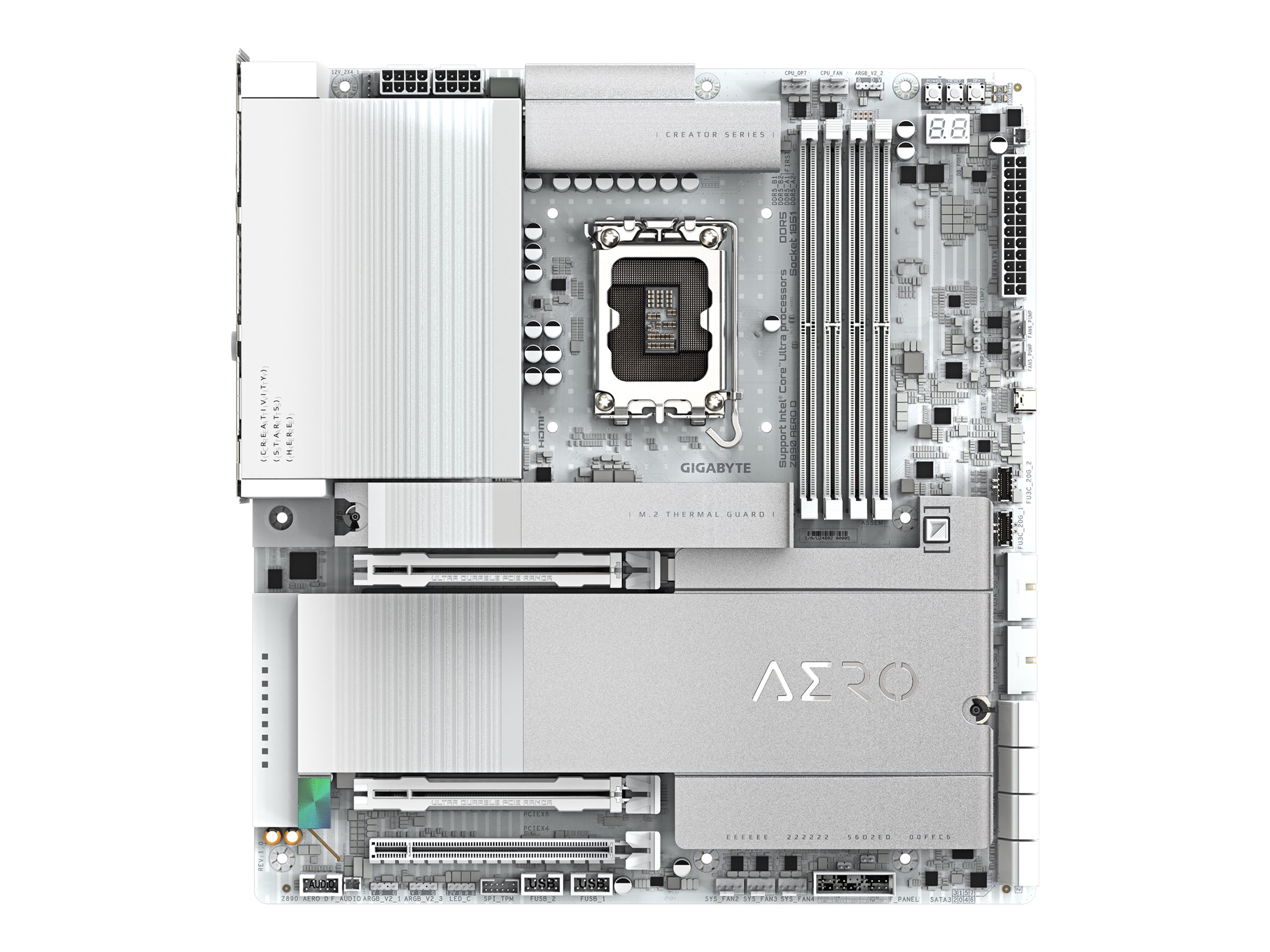 Gigabyte Z890 AERO D E-ATX Mainboard LGA 1851 Intel Z890 DDR5 Wi-Fi 7 Weiß