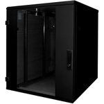 TRITON 19""Schrank B600/T 800 Schwarz bis 800Kg Glastür - Rack (RMA-15-A68-BAX-N1)