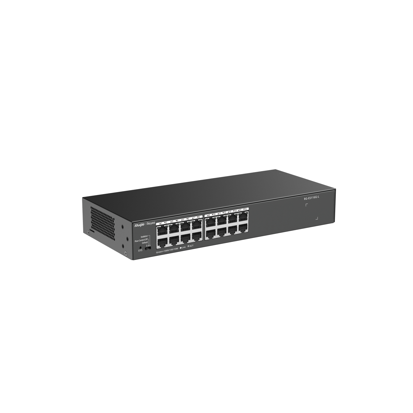 Ruijie Reyee RG-ES116G-L Unmanaged Switch 16-Port Gigabit Ethernet Schwarz
