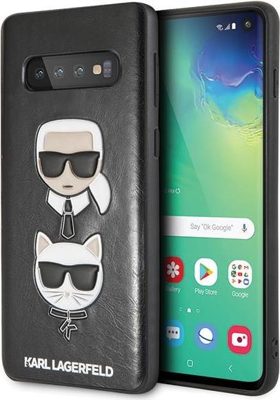 Karl Lagerfeld Choupette Embossed Hülle- Samsung Galaxy S10 (KLHCS10KICKCSBK)