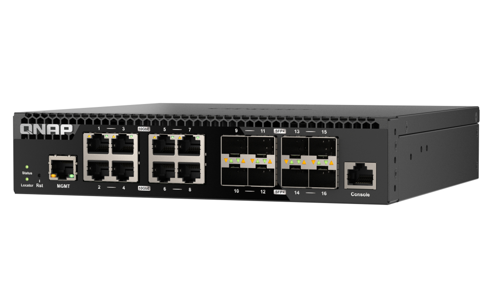 QNAP QSW-M3216R-8S8T Managed Switch 16-Port 10G Schwarz