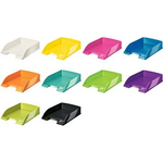 Esselte-Leitz LEITZ Briefablage Plus WOW, A4, Polystyrol, grün senkrecht oder versetzt stapelbar, großer Greifausschnitt, - 1 Stück (5226-30-54)