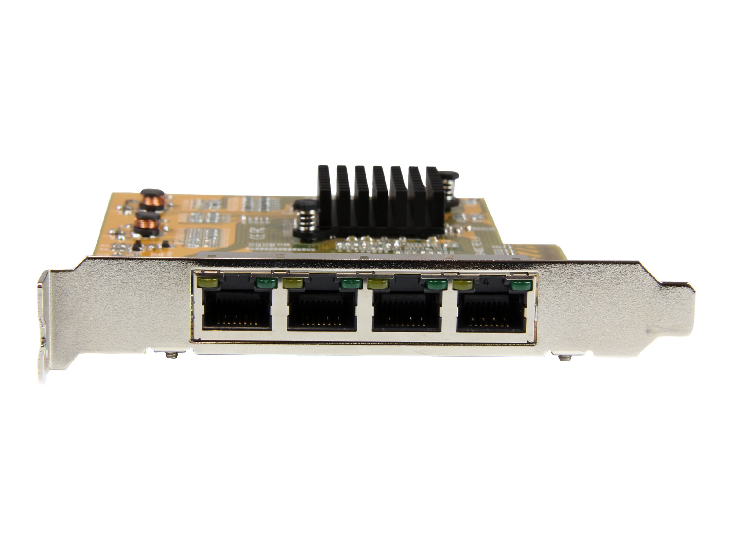Startech 4 Port PCIe Gigabit Netzwerkkarte, Quad Port PCI Express GbE NIC, 2000 Mbit/s, Gelb