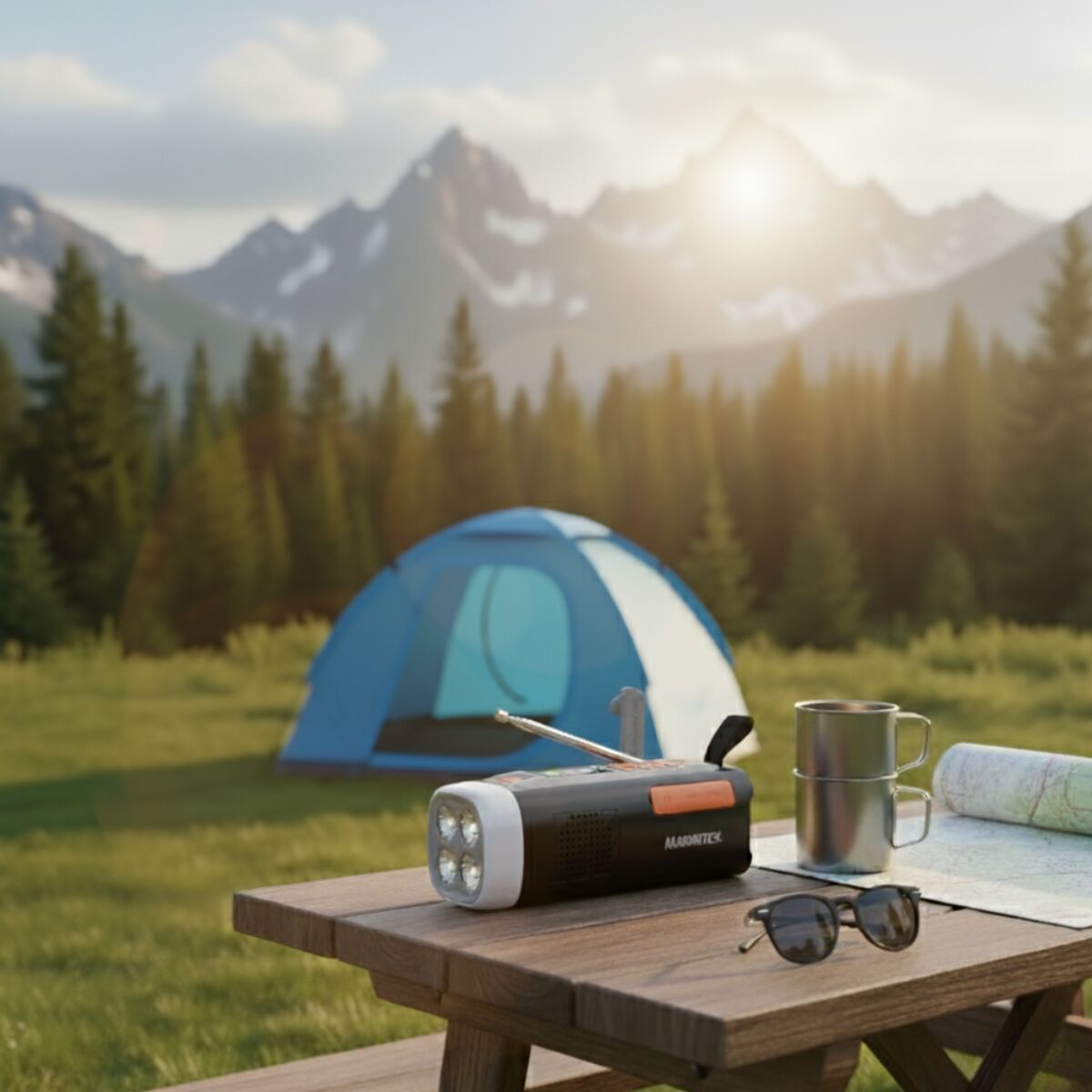 Marmitek RESQ 200 Outdoor-Radio DAB/DAB+/FM Bluetooth Solarpanel 4500 mAh Schwarz