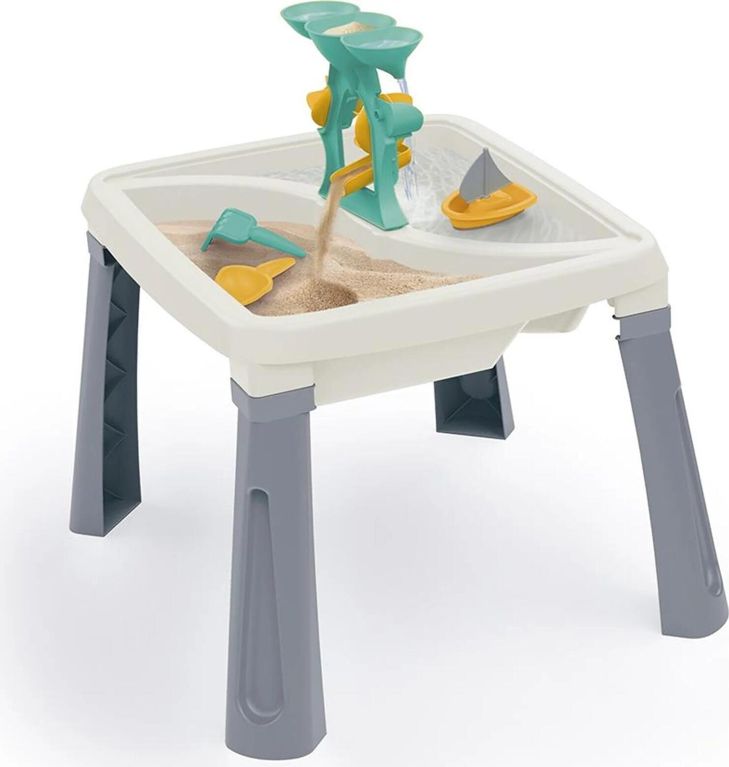DOLU 3-in-1 Sand- und Wasserspieltisch grau weiß