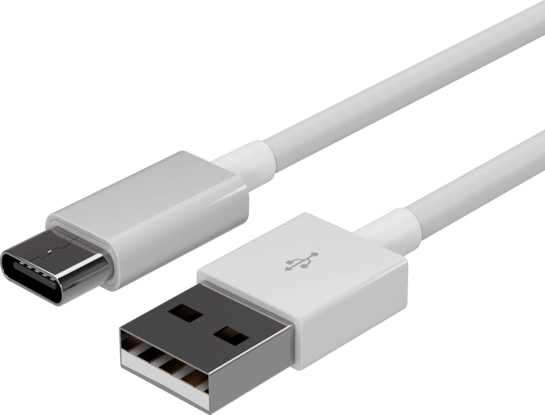 Flexline ®-USB Lade-Sync Kabel, USB A Stecker auf USB-C Stecker, 2.0, ABS, weiß, 1,0m (FL31-13041)