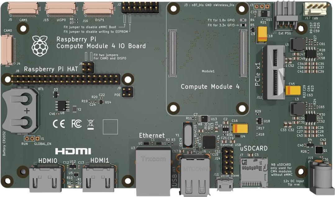 RPI CM4 IO BOARD Raspberry Pi (SC0326)