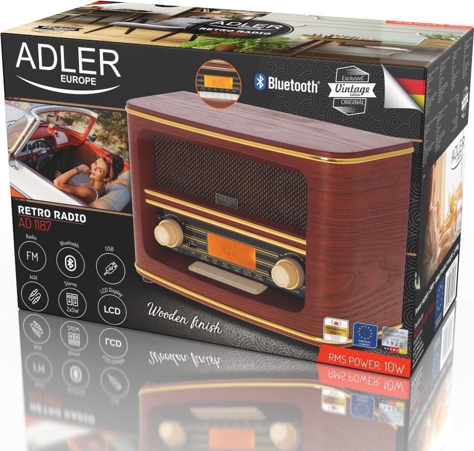 Adler AD 1187 Tragbares Radio Digital Braun