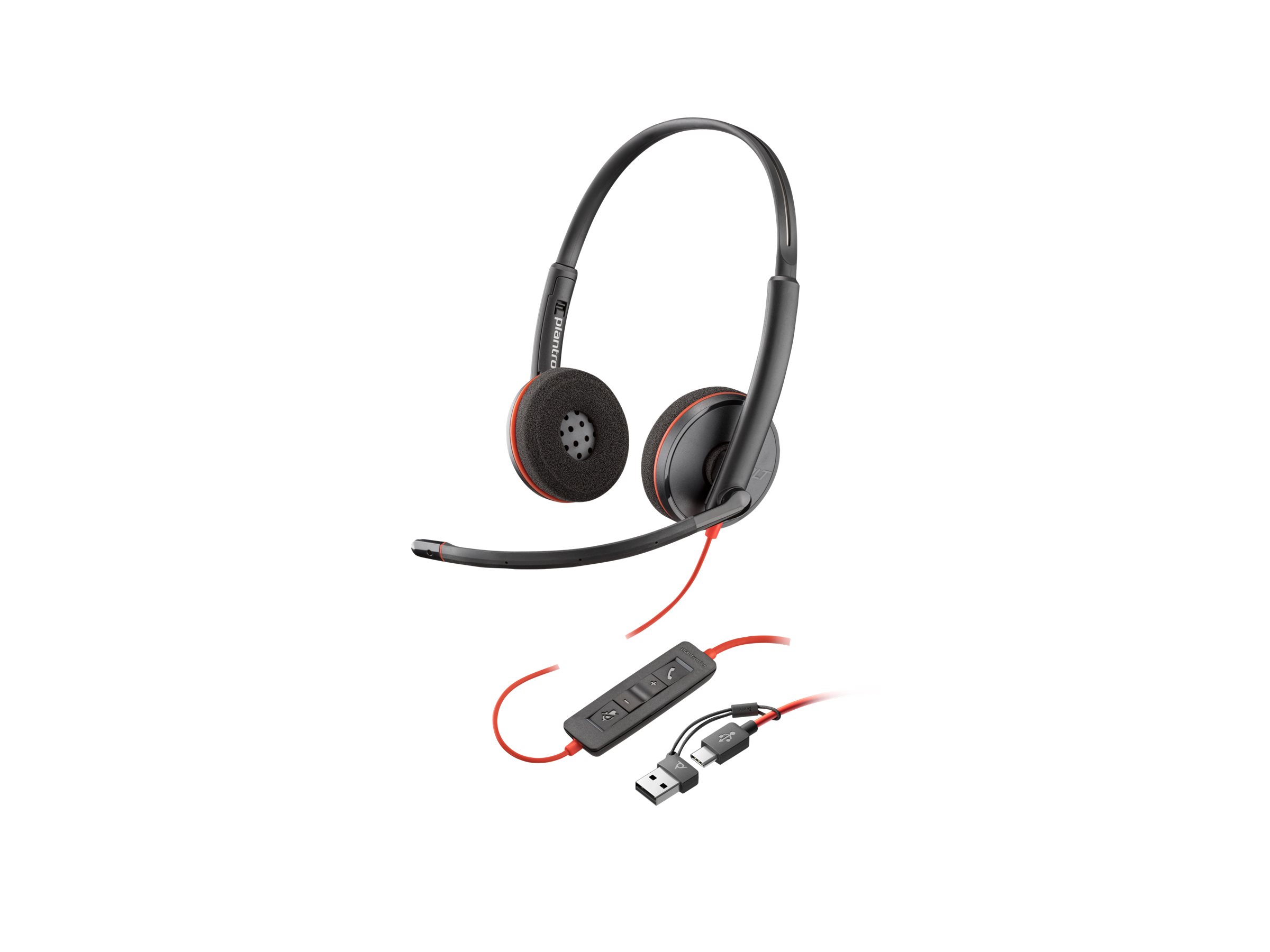 HP Poly Blackwire C3225 Top On-Ear Headset Kabelgebunden 3,5 mm Klinke Stereo Schwarz