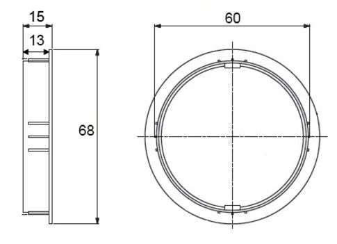 VivoLink Kabeldurchführung VLDG60 Ø60 mm Tischmontage Stahl