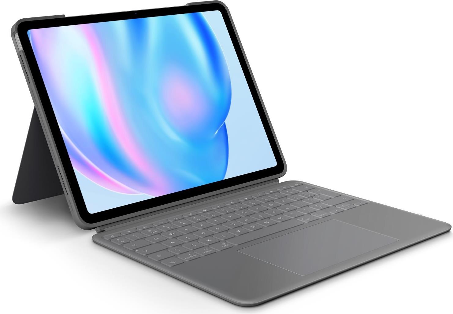 Logitech Combo Touch Tastatur-Case mit Trackpad für Apple iPad Air 13" (M2, M3) QWERTY UK Smart Connector Oxford Gray