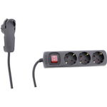 REV 0012326514 Steckdosenleiste mit Schalter 3fach Schwarz Schutzkontakt (0012326514)