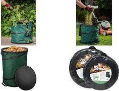 Bradas Gartensack POP UP HARD, 175 Liter, dunkelgrün aus wasserdichtem, UV-beständigem Material, stabile - 1 Stück (TQ-BSH175)