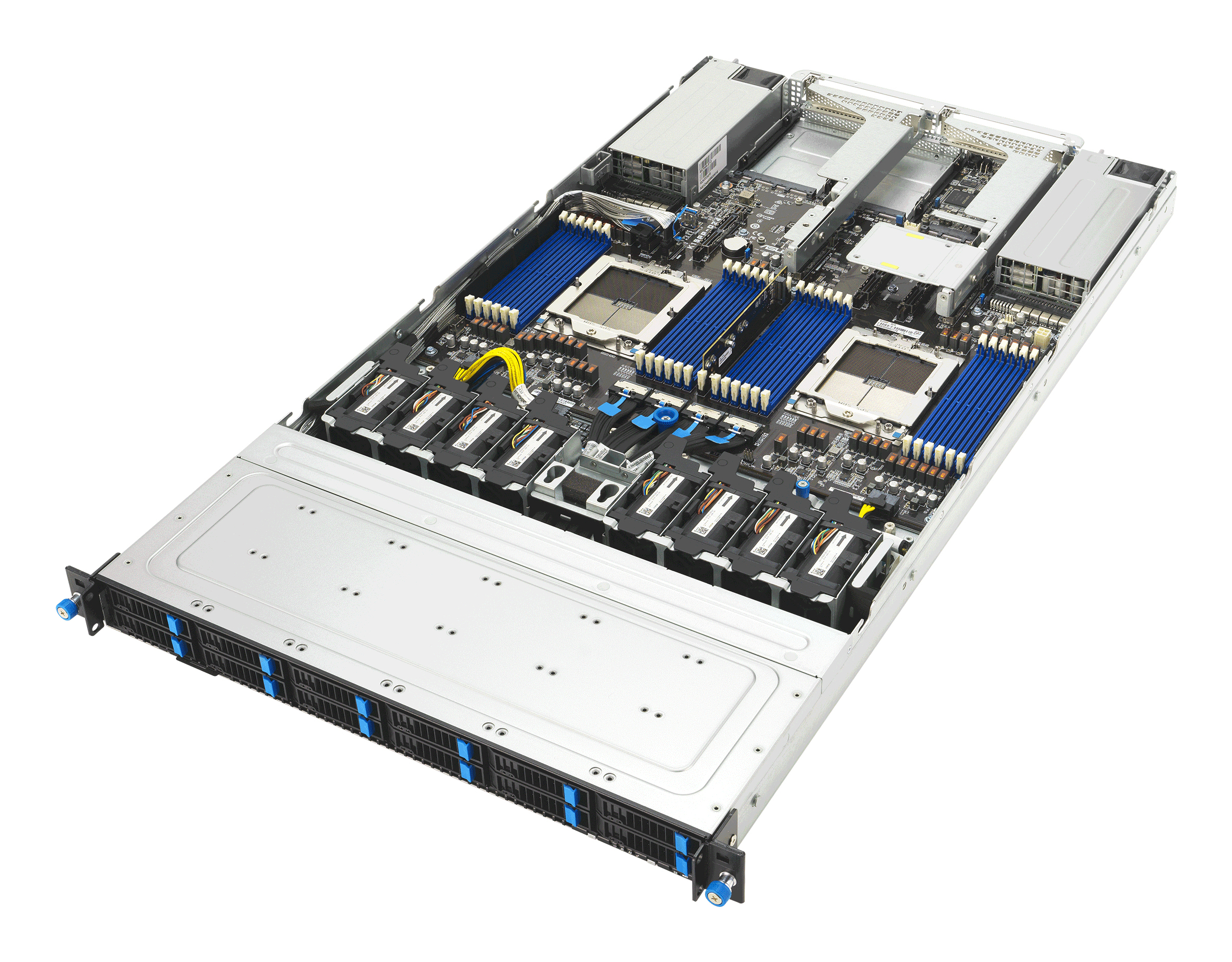 ASUS Server RS700A-E13-RS12U Rack 1U 2x AMD EPYC 32 GB RAM Schwarz, Silber