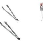 metaltex Grillzange, Edelstahl, Länge: 340 mm mit Feder und Schloss, rostfrei, langlebig, robust, - 1 Stück (250974010)