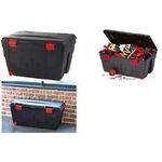 EDA Aufbewahrungsbox TRAFIC, 200 Liter, schwarz / rot aus recyceltem Material, zu 100 % recycelbar, robust, - 1 Stück (010193)