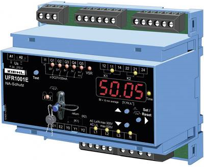 Ziehl Spannungs- und Frequenzrelais UFR1001E S222296.CO 24 - 270 V DC/AC Mess-Eingänge 1 Ausgänge 2 Relais 6 A/250 V/AC (S222296.CO)