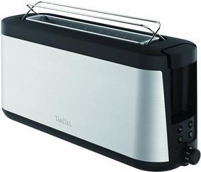 Tefal Element TL4308 Toaster, 7 Bräunungsstufen (1000 Watt) silber/schwarz. Anzahl der Scheiben: 2 Scheibe(n), Produktfarbe: Schwarz, Edelstahl, Gehäusematerial: Edelstahl. Leistung: 1000 W (TL4308)