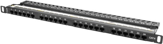 Lanberg PPU6-0024-B Patch Panel 0.5U (PPU6-0024-B)