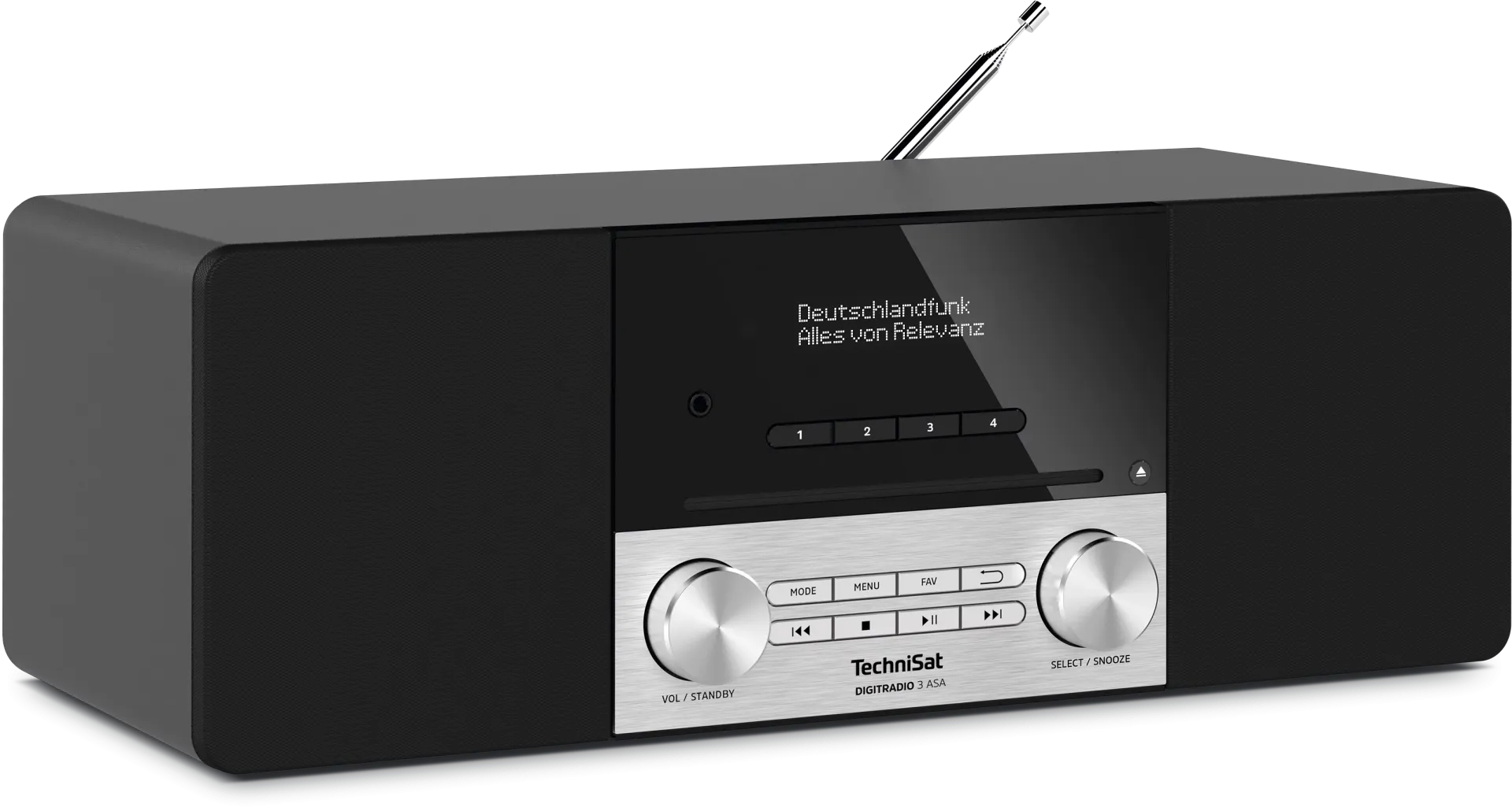 Technisat Design-Radio, RDS, Stereo, Synthesizer-Tuner (PLL), Empfang DAB, DAB+, UKW, Bluetooth Audi (0000/3984)